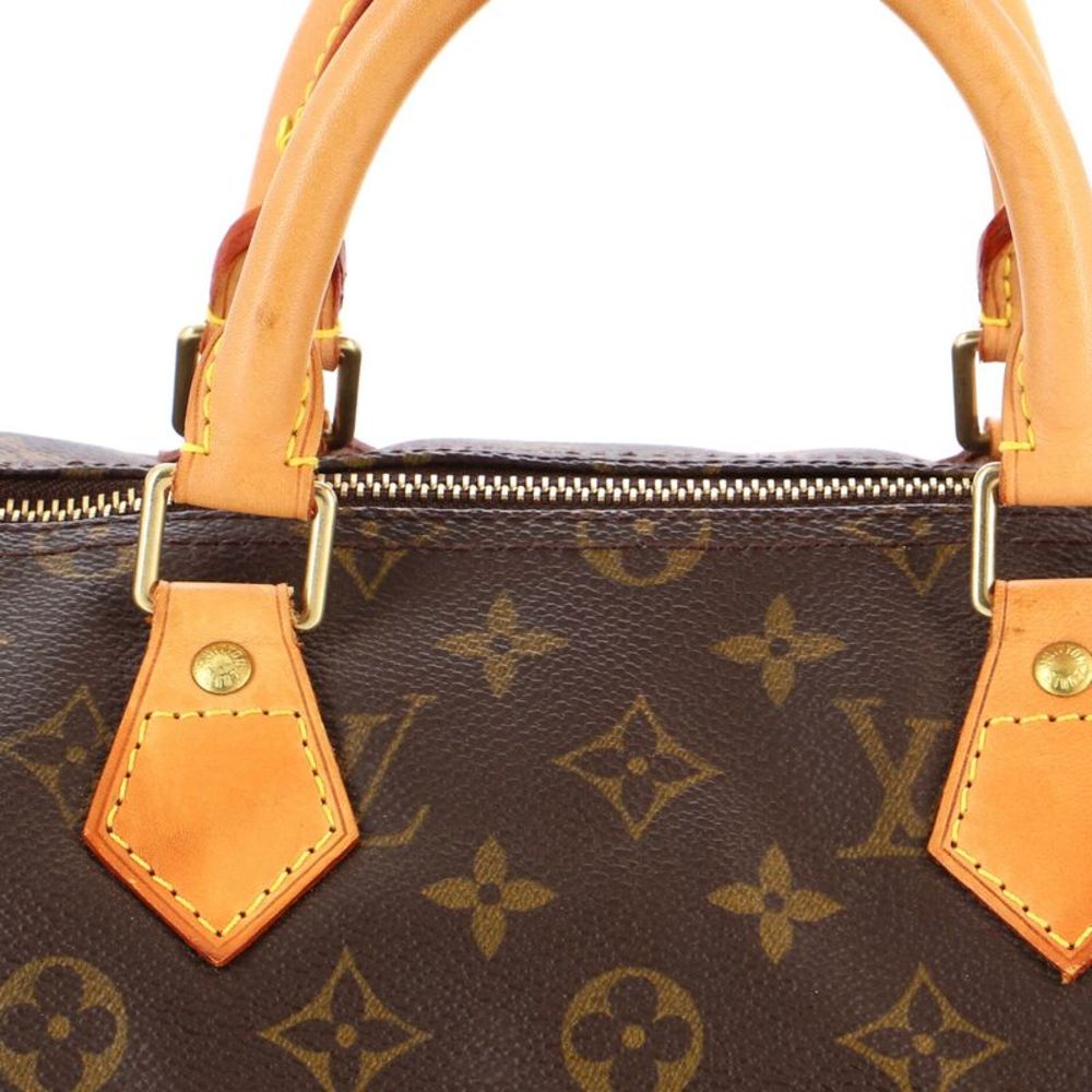 Louis Vuitton Speedy Handbag Monogram Canvas 35 Brown - Picture 8 of 10